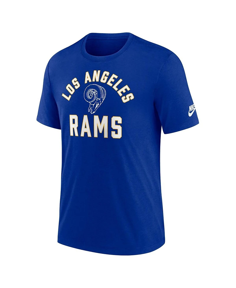 Nike Men's Royal Los Angeles Rams Favorable Timeline Tri-Blend T-Shirt