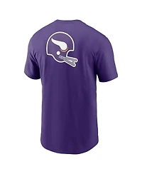 Nike Men's Purple Minnesota Vikings Rewind Front and Back Hit Essential T-Shirt