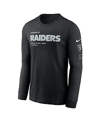 Nike Men's Black Las Vegas Raiders Play to Win Essential Long Sleeve T-Shirt