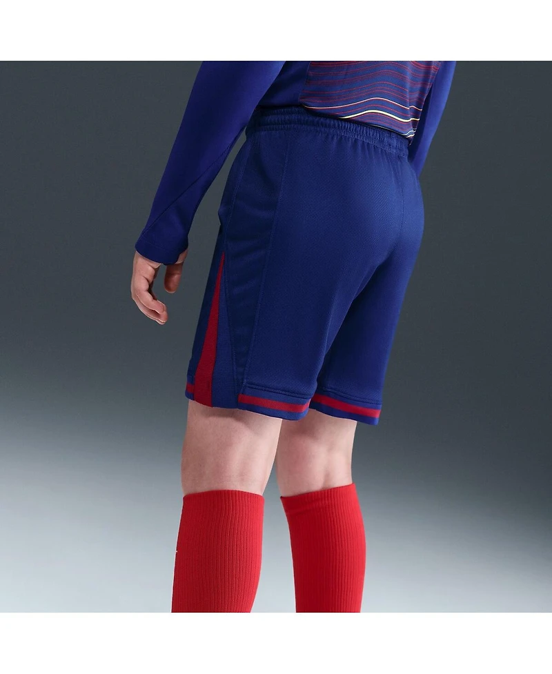Nike Big Boys and Girls Blue Barcelona 2025/26 Dri-fit Stadium Shorts