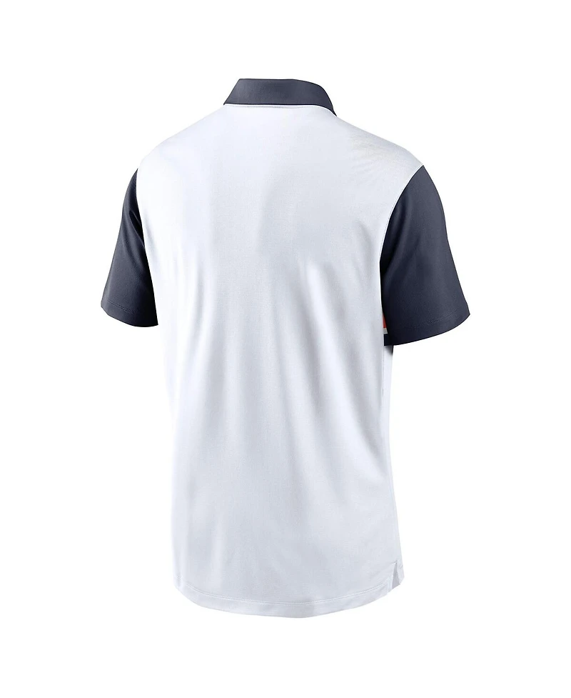 Nike Men's White/Navy Auburn Tigers Primetime Campus Pattern Vapor Performance Polo Shirt
