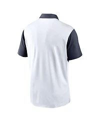 Nike Men's White/Navy Auburn Tigers Primetime Campus Pattern Vapor Performance Polo Shirt