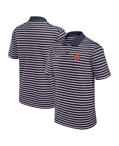 Nike Men's Navy Auburn Tigers Solid Foundation Striped Dri-fit Polo Shirt