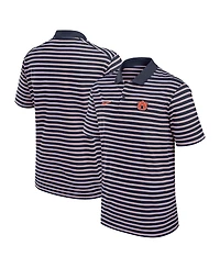 Nike Men's Navy Auburn Tigers Solid Foundation Striped Dri-fit Polo Shirt