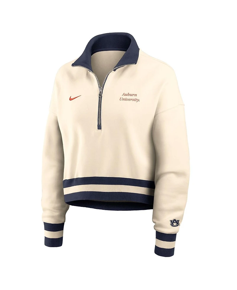 Nike Women's Tan Auburn Tigers Legacy Half-Zip Sweatshirt