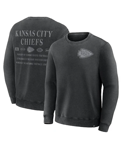 Fanatics Men's Black Kansas City Chiefs Deep Route Pullover Sweatshirt