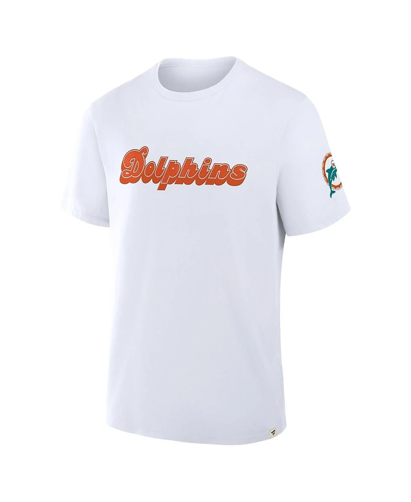 Fanatics Men's White Miami Dolphins Elevated Classic Legacy T-Shirt