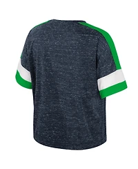 Colosseum Women's Navy Notre Dame Fighting Irish Color Block Scoop Neck T-Shirt