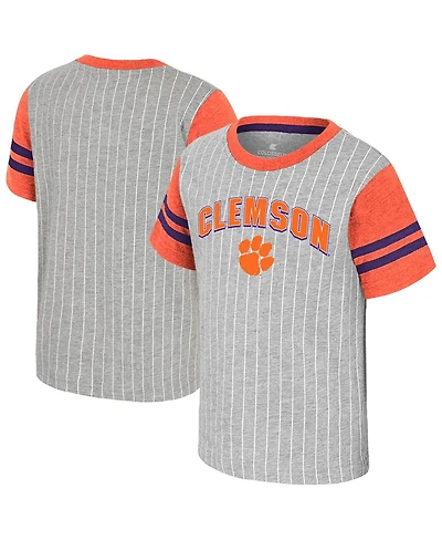 Colosseum Toddler Heather Gray Clemson Tigers Airball T-Shirt