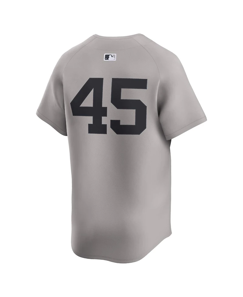 Nike Men's Gerrit Cole Gray New York Yankees Road Limited Player Jersey