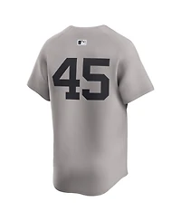 Nike Men's Gerrit Cole Gray New York Yankees Road Limited Player Jersey