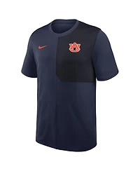 Nike Men's Navy Auburn Tigers 2025 Sideline Uv Dri-fit Coach T-Shirt