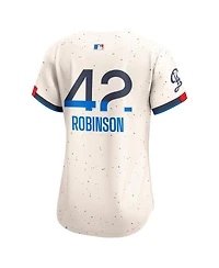Nike Women's Jackie Robinson Cream Los Angeles Dodgers City Connect Retired Limited Jersey