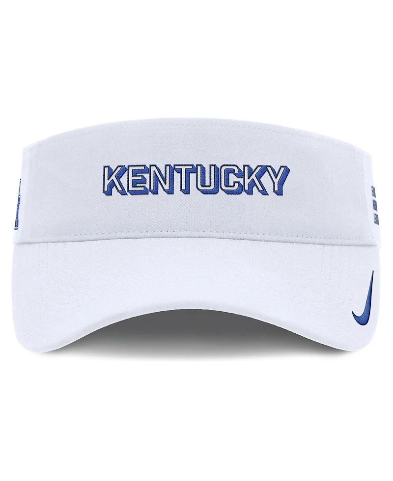 Nike Men's White Kentucky Wildcats 2025 On-Field Gameday Performance Ace Adjustable Visor Hat