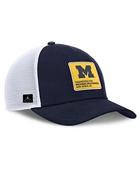 Jordan Men's Navy/White Michigan Wolverines 2025 On-Field Rise Engineered Trucker Adjustable Hat