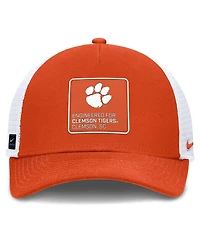 Nike Men's Orange/White Clemson Tigers 2025 On-Field Rise Engineered Trucker Adjustable Hat
