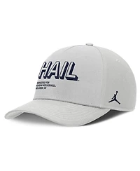 Jordan Men's Gray Michigan Wolverines 2025 Sideline Dust Pinched Rise Adjustable Hat