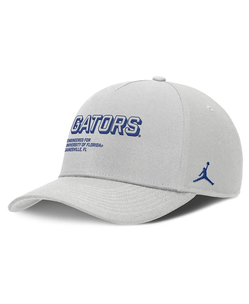 Jordan Men's Gray Florida Gators 2025 Sideline Dust Pinched Rise Adjustable Hat