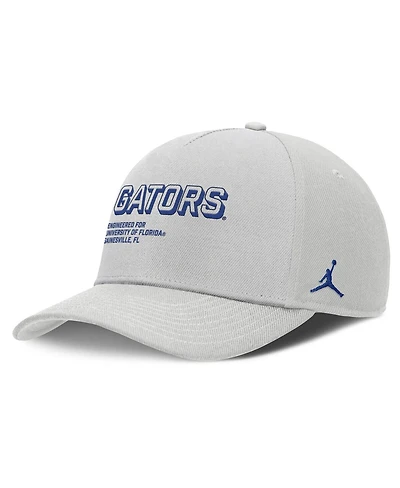 Jordan Men's Gray Florida Gators 2025 Sideline Dust Pinched Rise Adjustable Hat