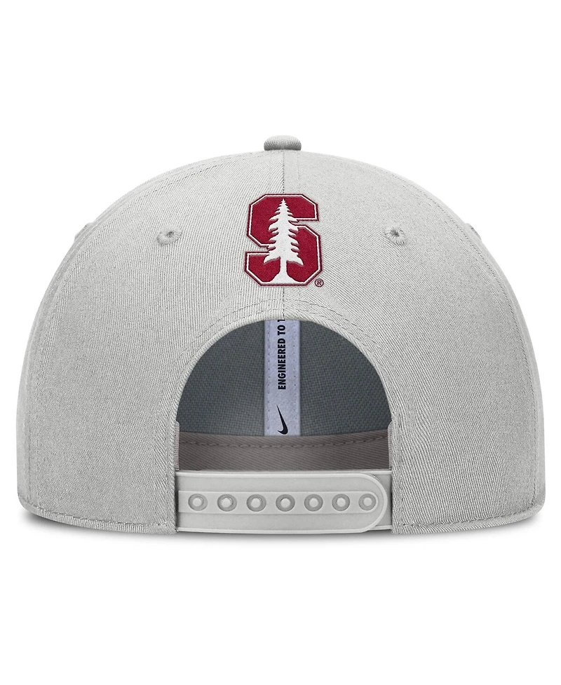 Nike Men's Gray Stanford Cardinal 2025 Sideline Dust Pinched Rise Adjustable Hat