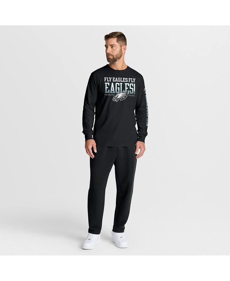 Fanatics Men's Black Philadelphia Eagles Hometown Sweep Legacy Long Sleeve T-Shirt