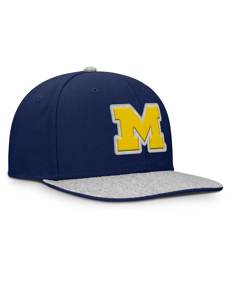 Fanatics Men's Navy Michigan Wolverines Loden Snapback Hat