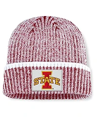 Fanatics Men's Cardinal/White Iowa State Cyclones Haze Cuffed Knit Hat
