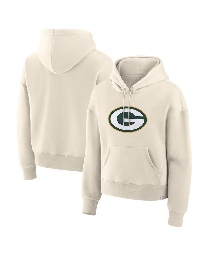 Fanatics Women's Cream Green Bay Packers Dove Legacy Pullover Hoodie