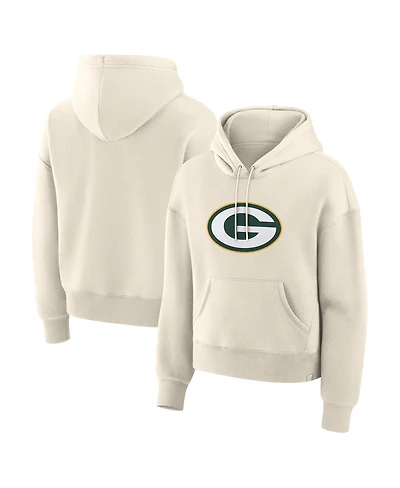 Fanatics Women's Cream Green Bay Packers Dove Legacy Pullover Hoodie