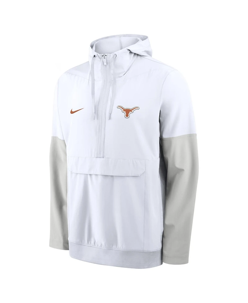 Nike Men's White Texas Longhorns Anorak Half-Zip Hoodie Jacket