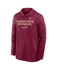 Nike Men's Garnet Florida State Seminoles 2025 Sideline Performance Long Sleeve Hoodie T-Shirt