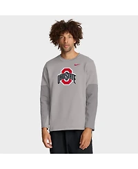 Nike Men's Gray Ohio State Buckeyes 2025 Sideline Coach Performance Long Sleeve T-Shirt