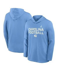 Jordan Men's Carolina Blue North Tar Heels 2025 Sideline Performance Long Sleeve Hoodie T-Shirt