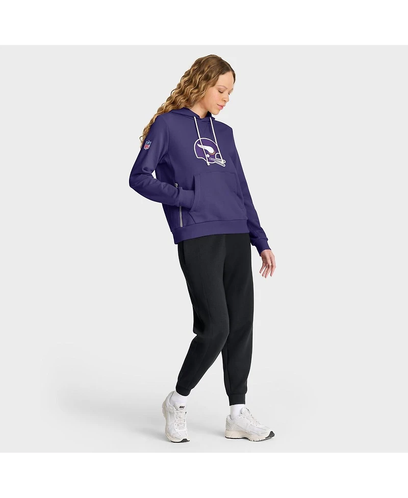 Nike Women's Purple Minnesota Vikings Sideline Standard Issue Throwback Dri-fit Hoodie