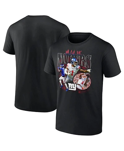 Fanatics Men's Malik Nabers Black New York Giants Notorious Player Graphic T-Shirt