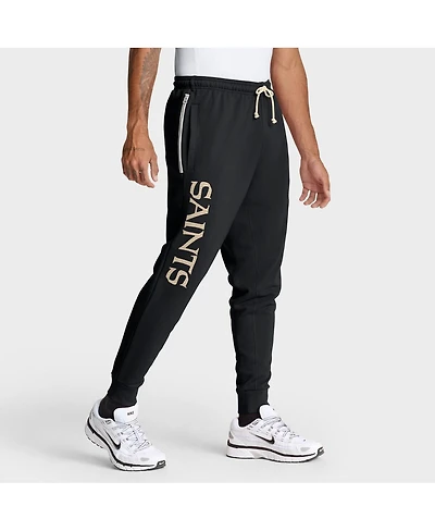 Nike Men's Black New Orleans Saints Sideline Standard Issue Ground Game Dri-fit Taper Pants