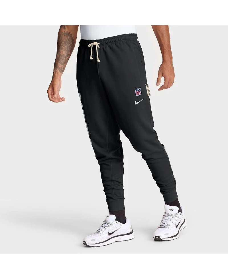 Nike Men's Black Las Vegas Raiders Sideline Standard Issue Ground Game Dri-fit Taper Pants