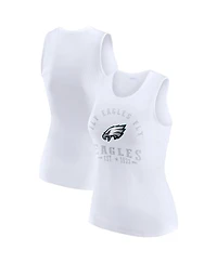 Wear by Erin Andrews Women's White San Francisco 49ers Ribbed Graphic Tank Top