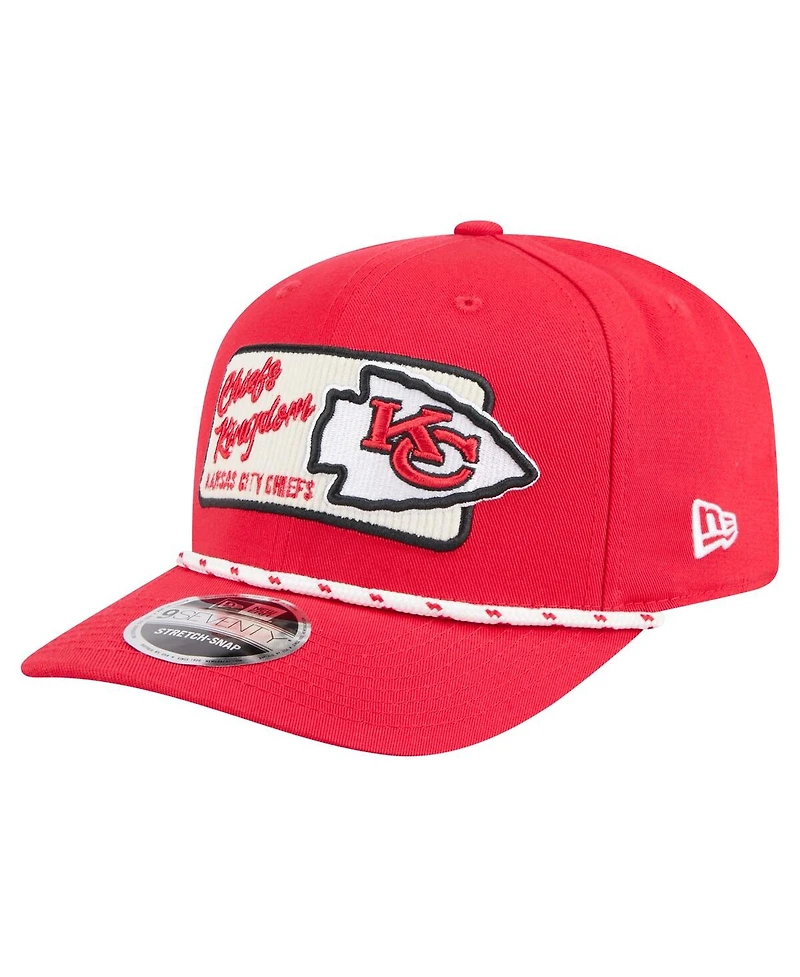 New Era Men's Red Kansas City Chiefs Chant 9SEVENTY Stretch-Snap Hat