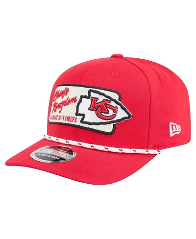 New Era Men's Red Kansas City Chiefs Chant 9SEVENTY Stretch-Snap Hat