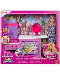 Barbie Mysteries Beach Detectives Malibu Doll Cotton Candy Game Playset and Accessories