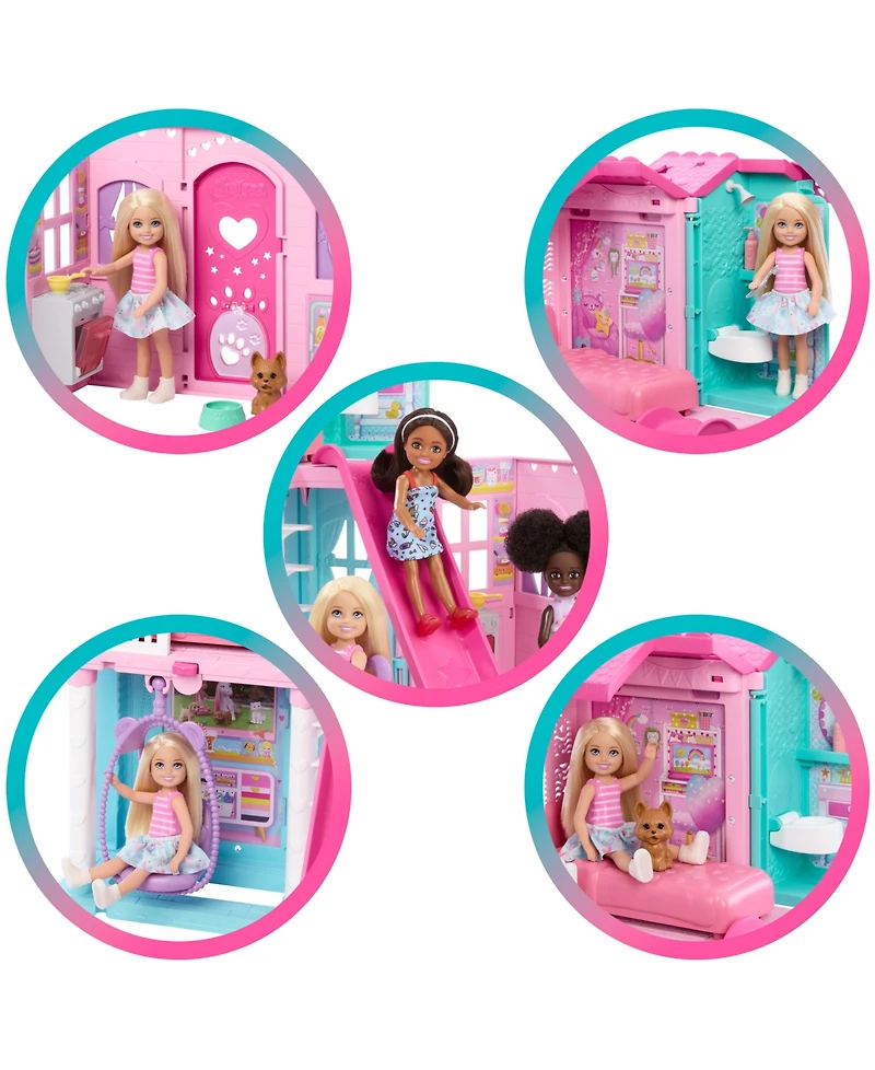 Barbie Chelsea Pop-Up Doll House with Doll and 15 Plus Accessories