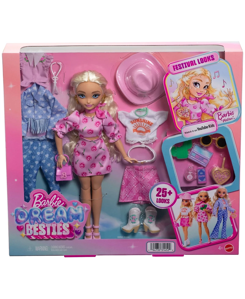 Barbie Dream Besties Festival Looks Set with Barbie Malibu Doll