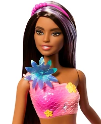 Barbie Flower Magic Mermaid Toy Doll with Surprise Blooming Flowers Feature and Headband Accessory