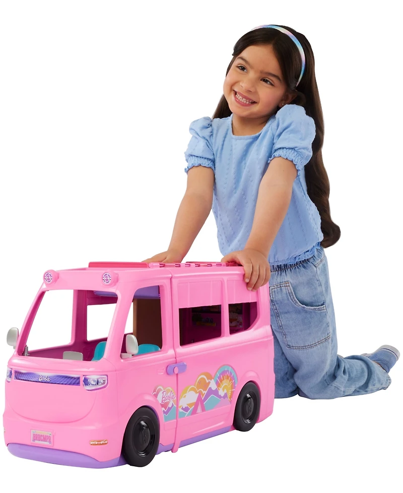 Barbie Dream Camper Playset with Roof Tent Bbq Grill