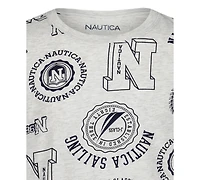 Nautica Toddler and Little Boys Mixed Print Short Sleeve T-Shirt
