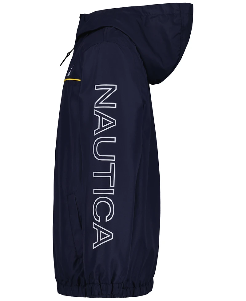 Nautica Big Boys Anchor Zip Front Hooded Jacket