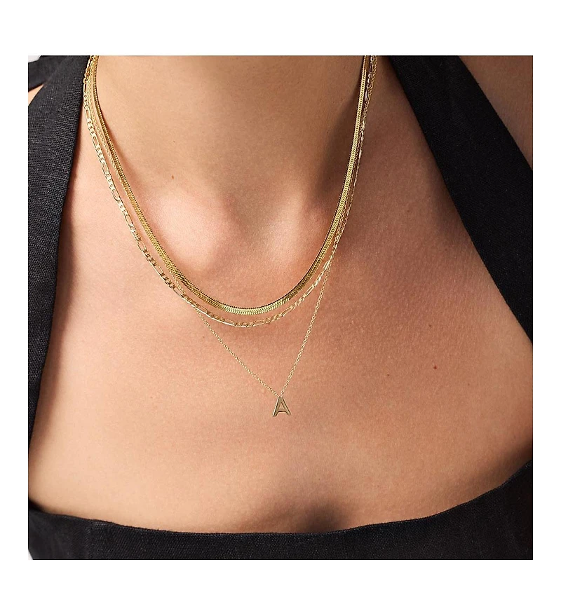 Ana Luisa Herringbone Chain Necklace - Ina