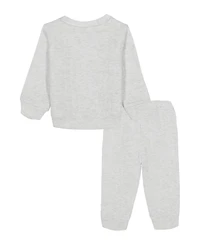 Calvin Klein Baby Boys 2-Piece Fleece Semi-Snap Sweatsuit and Joggers Set