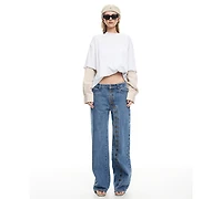 Lioness Women's Button Closure Penny Jeans